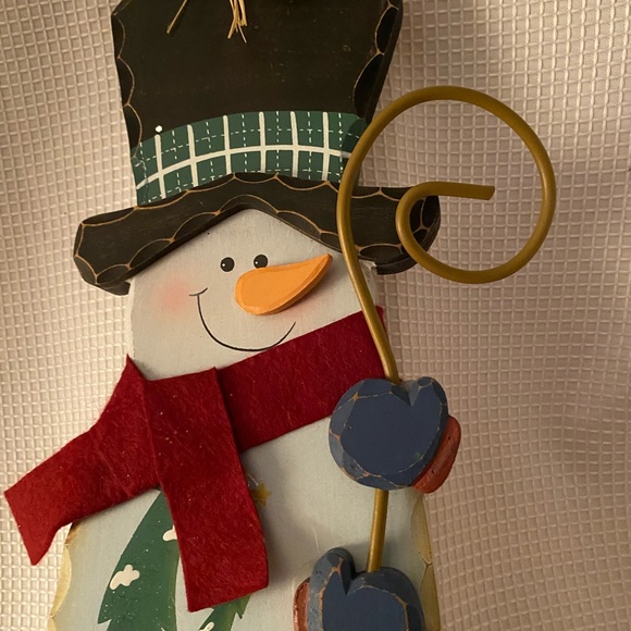 Rustic Wood Snowman Wall/Door Hanging - 18” - Picture 3 of 4